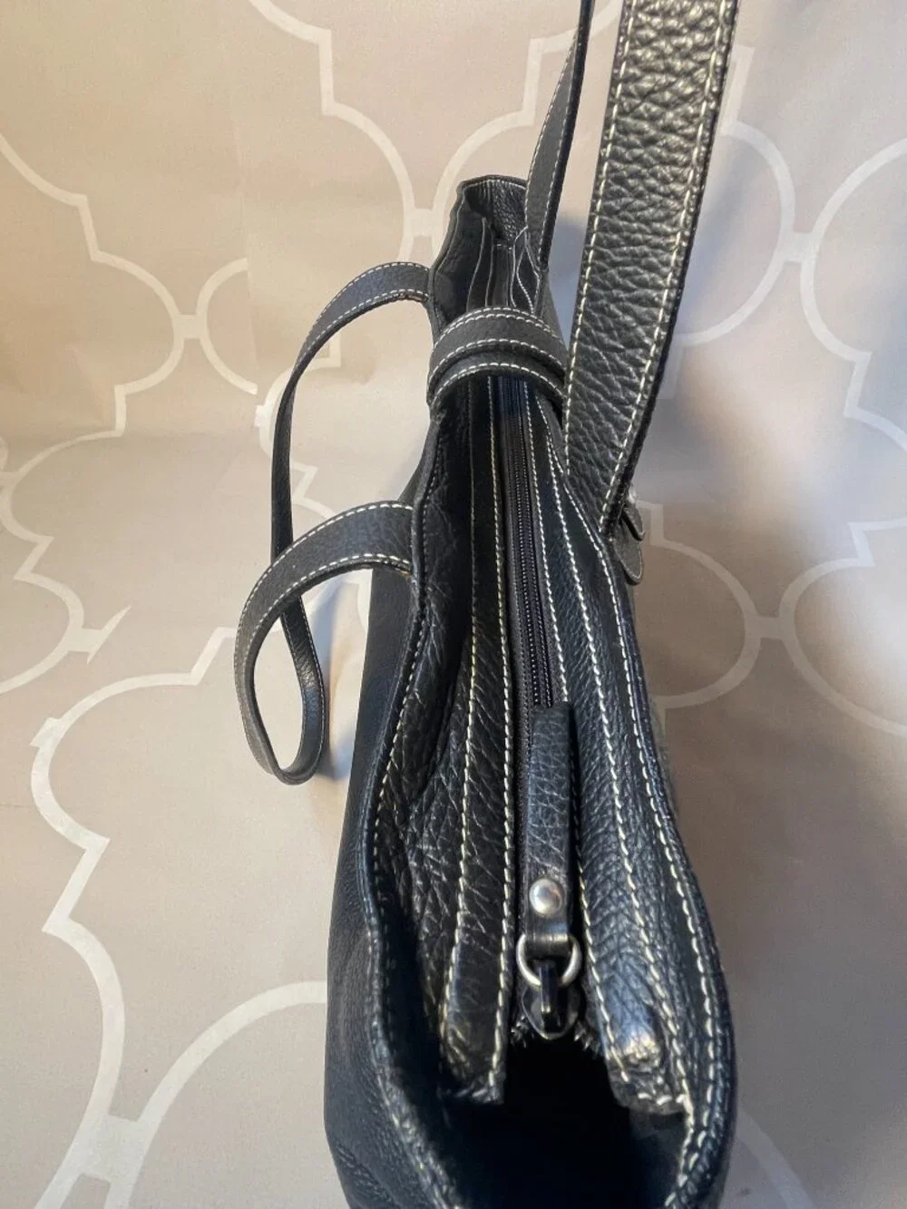 Furla Large Italian Leather Tote Bag Made in Italy Shoulder Work Laptop Bag